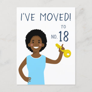 Aangepast nieuw adres briefkaart