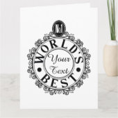 Aangepast No.1 Werelds Beste . . (Jouw Tekst) Typo Kaart (Voorkant)