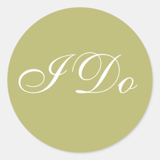 Aangepast nodigt Olive Green uit om stemzegels te  Ronde Sticker (Voorkant)