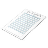 Aangepast Notitieblok blauwe weekly Habit Tracker (Schuin)