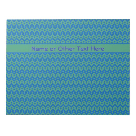 Aangepast Notitieblok jotter, Emerald en Blue Geom (Voorkant)