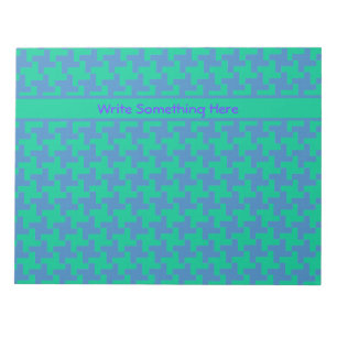 Aangepast Notitieblok of Jotter Emerald en Blue Do