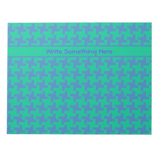 Aangepast Notitieblok of Jotter Emerald en Blue Do (Voorkant)