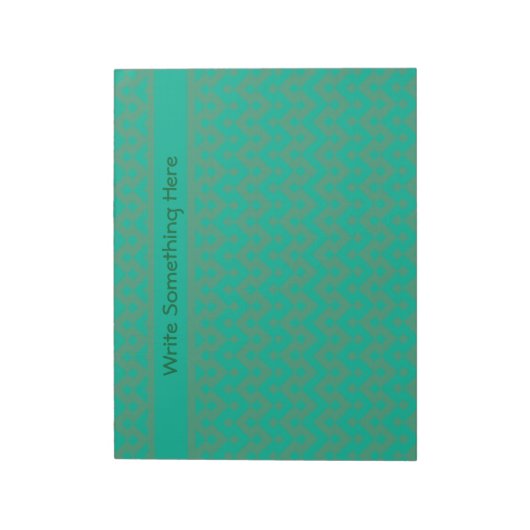 Aangepast Notitieblok of Jotter, Smaragdgroen geom (Gedraaid)