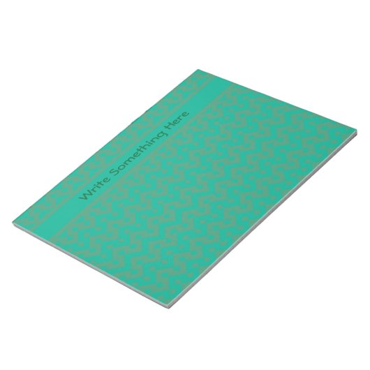 Aangepast Notitieblok of Jotter, Smaragdgroen geom (Schuin)