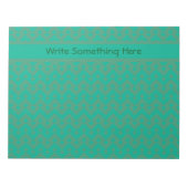 Aangepast Notitieblok of Jotter, Smaragdgroen geom (Voorkant)