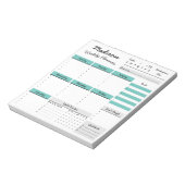 Aangepast Notitieblok voor aangepaste wekelijkse p (Gedraaid)