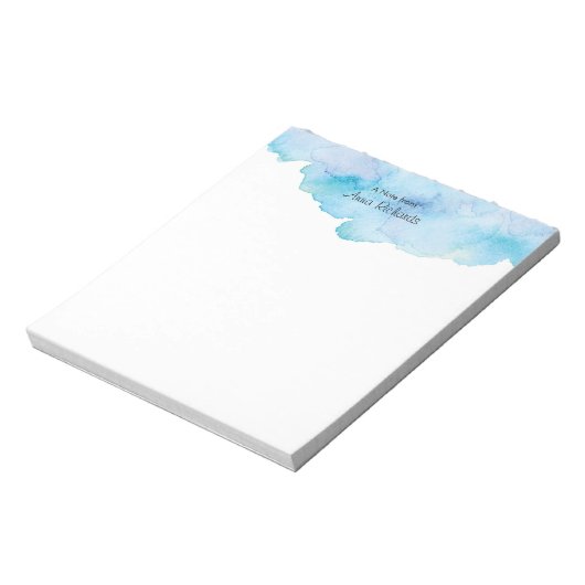 Aangepast Notitieblok voor blauwe waterverf (Gedraaid)