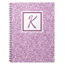 Aangepast Notitieboek monogram roze spaarpjes