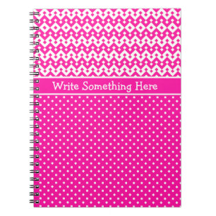 Aangepast Notitieboek: Snoep roze en wit Notitieboek