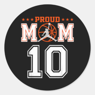 Aangepast nummer 10 Trotse honkbalmoeder gepersona Ronde Sticker