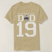Aangepast nummer 19 Papa Football Papa gepersonali T-shirt (Design voorkant)