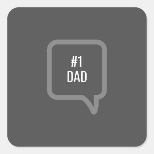 Aangepast nummer 1 Dad Vaderdag Vierkante Sticker
