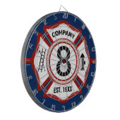 Aangepast nummer brandstation | dartbord (Voorkant Links)