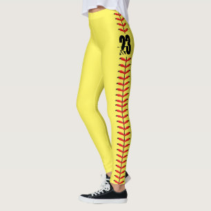 Aangepast nummer Softball Leggings