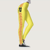 Aangepast nummer Softball Leggings (Rechts)