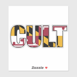 Aangepast om Maryland vlag Cult Decal te knippen Sticker