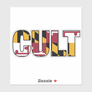 Aangepast om Maryland vlag Cult Decal te knippen Sticker