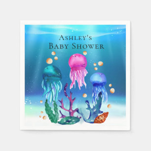 Aangepast onder het Zee Jelly Fish Paper Napkin Servet
