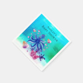 Aangepast onder het Zee Octopus Paper Napkin Servet (Hoek)