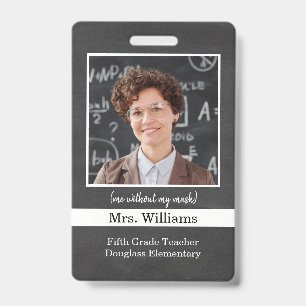 Aangepast onderwijzer Foto ID-badge voor schoolkla Badge