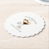 Aangepast Onderzetter 80ste verjaardag Espresso Ma (Gekanteld)