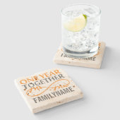 Aangepast Onderzetter Mr. en Mrs. Marble Stone (Zijkant)