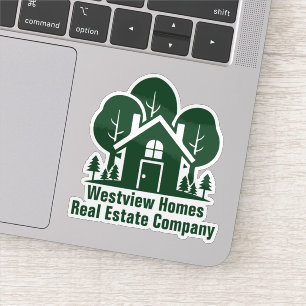 Aangepast onroerend goed bedrijf Green House Lapto Sticker