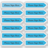 Aangepast ontwerp Blauwe Pijl Stickers (Voorkant)