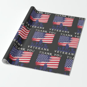 Aangepast ontwerp: Dank U veteranen Amerikaanse vl Cadeaupapier