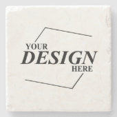 Aangepast ontwerp Maak uw eigen sjabloon Stenen Onderzetter (Voorkant)