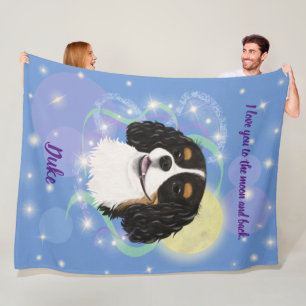 Aangepast ontwerp met driekleurige Cavalier  Fleece Deken