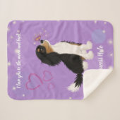 Aangepast ontwerp met driekleurige Cavalier Sherpa Deken (Voorkant (horizontaal))