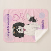 Aangepast ontwerp met driekleurige Cavalier Sherpa Deken (Voorkant (horizontaal))