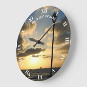 Aangepast ontwerp met uw eigen foto en Jouw tekst Grote Klok (Hoek)
