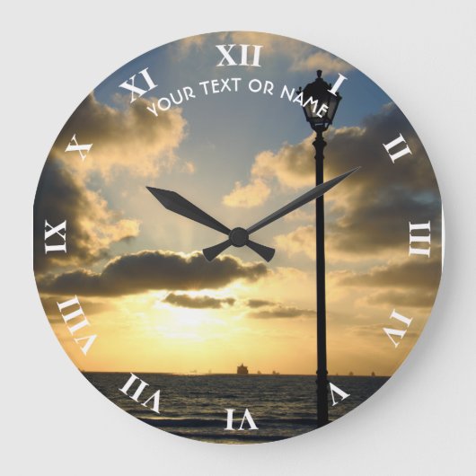 Aangepast ontwerp met uw eigen foto en Jouw tekst Grote Klok (Voorkant)