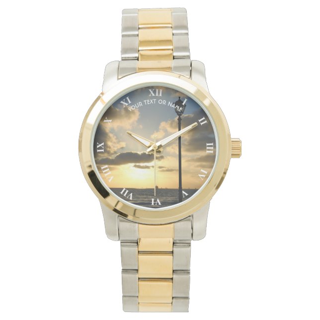 Aangepast ontwerp met uw eigen foto en Jouw tekst Horloge (Voorkant)