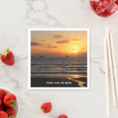 Aangepast ontwerp met uw eigen foto en Jouw tekst Servet (Insitu)