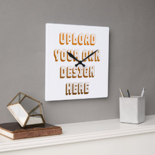 Aangepast ontwerp product uploaden vierkante klok