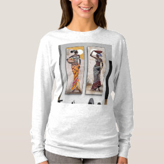 Aangepast ontwerp van oude vrouwen t-shirt