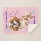 Aangepast ontwerp voor Blenheim Cavalier Sherpa Deken (Voorkant (horizontaal))