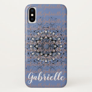Aangepast ontwerp voor de naam van het telefoonnum iPhone x hoesje