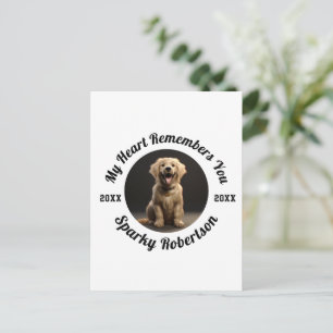 Aangepast ontwerp voor herinnering aan hond briefkaart