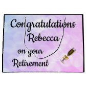 Aangepast ontwerp voor pensionering groot cadeauzakje (Voorkant)