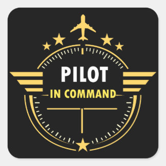 Aangepast ontwerp voor pilotenmok – Volledig bewer Vierkante Sticker