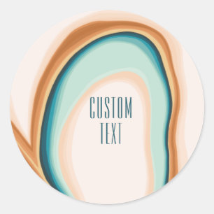 Aangepast ontwerp voor Soft Swirl Art Ronde Sticker