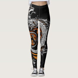 Aangepast ontworpen Aziatische draak-Leggings Leggings