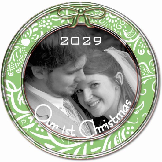 Aangepast onze eerste kerstversiering fotobeeldje ornament (Voorkant)