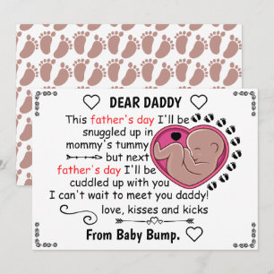 Aangepast onze eerste Vaderdag, beste papa om te w Feestdagenkaart