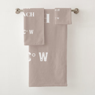 Aangepast onze Ranch Coordinates Bad Handdoek